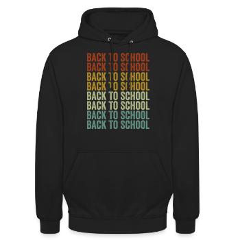 Back to school - Unisex Hoodie - black - Front - Alina (178cm) & Michal (187cm)
