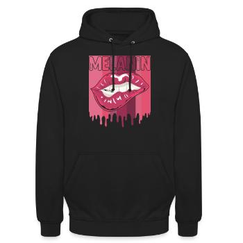 Melanin Black Women African Woman - Unisex Hoodie - black - Front - Alina (178cm) & Michal (187cm)