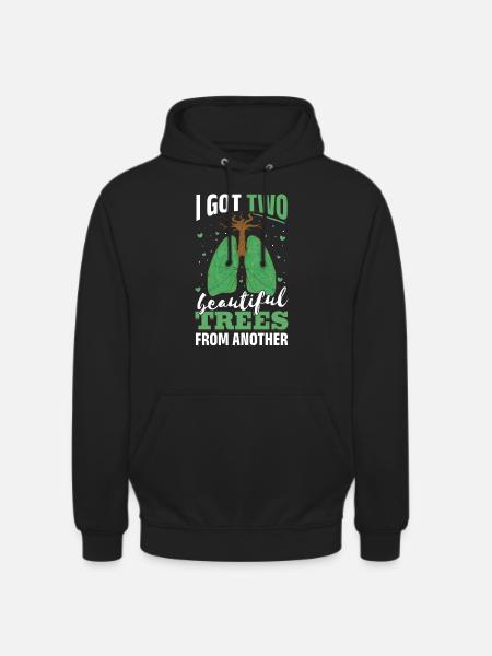 Lungenoperation Spender Lunge Transplantation - Unisex Hoodie - Schwarz