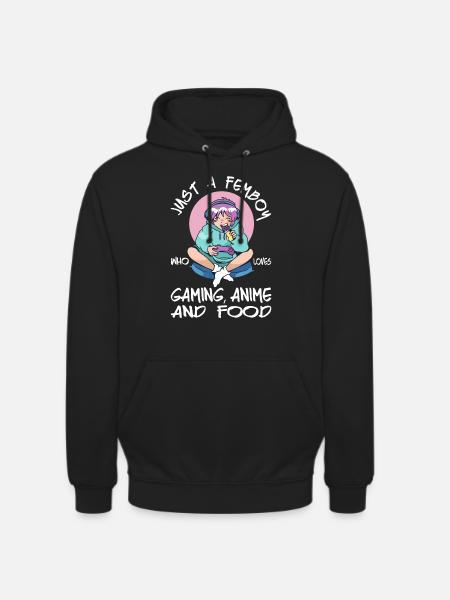 Femboy Outfit - Anime Gaming Femboy Top - Sissiesn - Hættetrøje unisex - sort