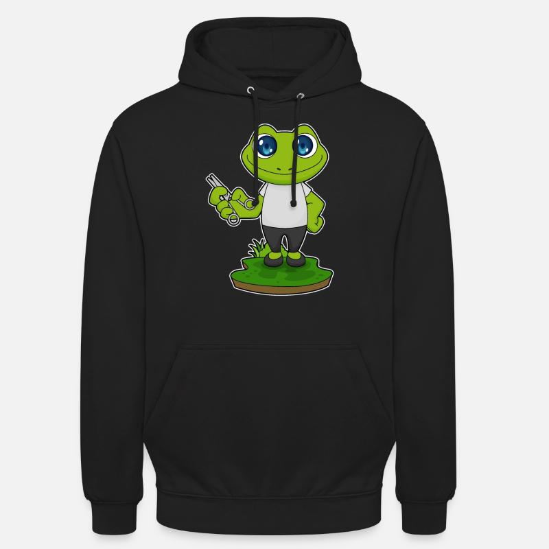 Frog Barber Scissors - Unisex Hoodie - black