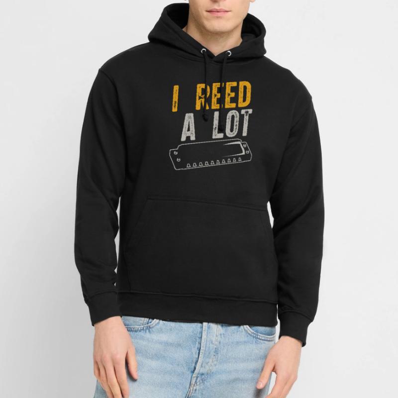 Harmonica player, Unny harmonica Unisex Hoodie