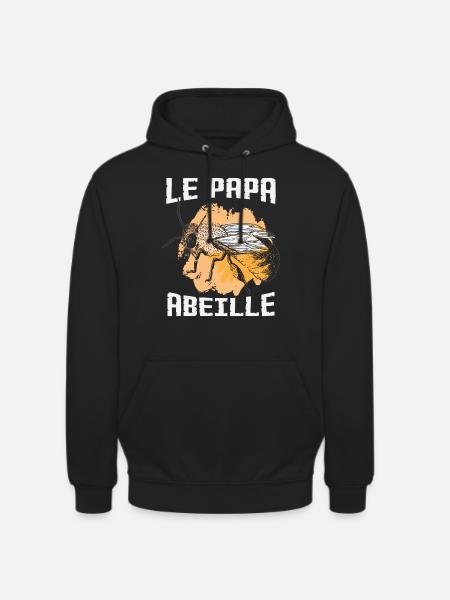 Le Papa Abeille - Sweat-shirt à capuche unisexe - noir