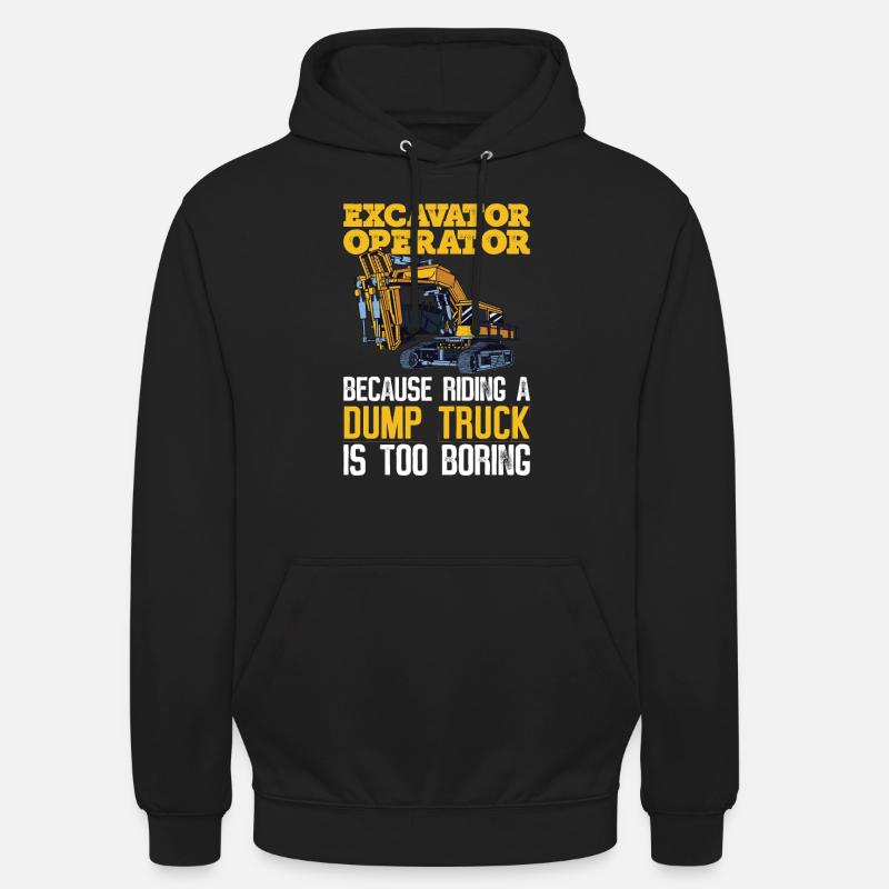 Baggerfahrer Bagger Bagger - Sweat-shirt à capuche unisexe - noir