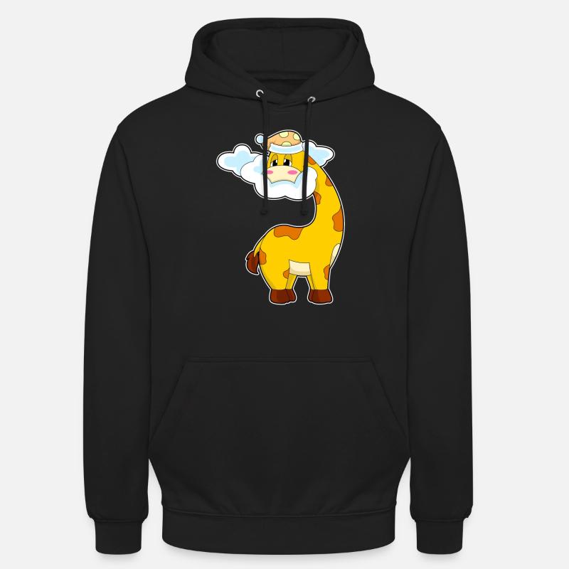 Giraffe Clouds - Unisex Hoodie - black