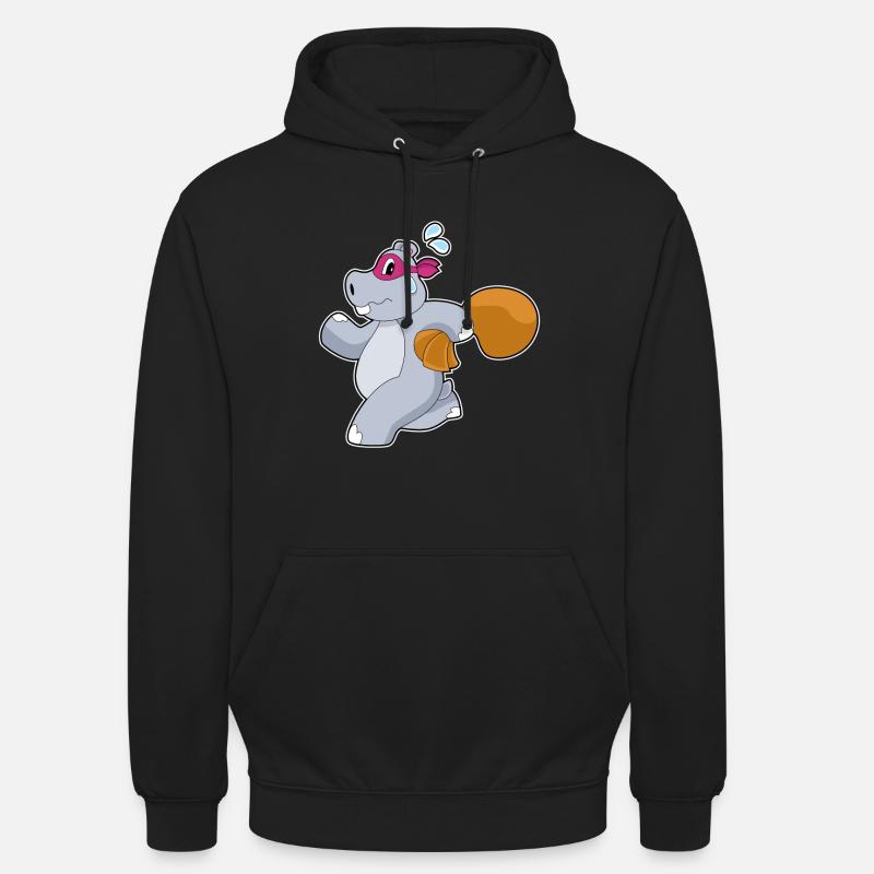 Sac d’argent Hippo Robber - Sweat-shirt à capuche unisexe - noir