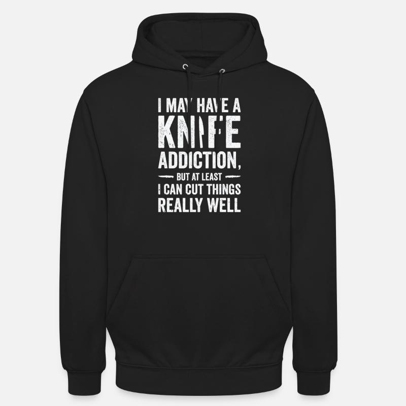 Couteaux collecteurs de couteaux - Sweat-shirt à capuche unisexe - noir
