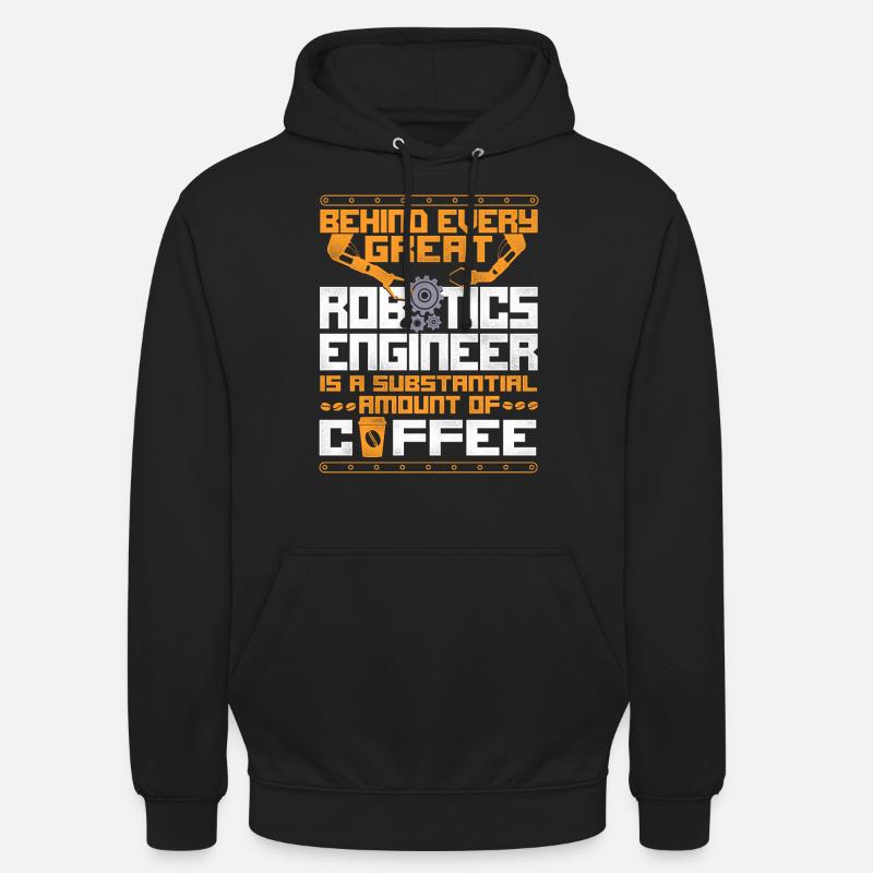 Robot Robotics Engineer Café - Sweat-shirt à capuche unisexe - noir