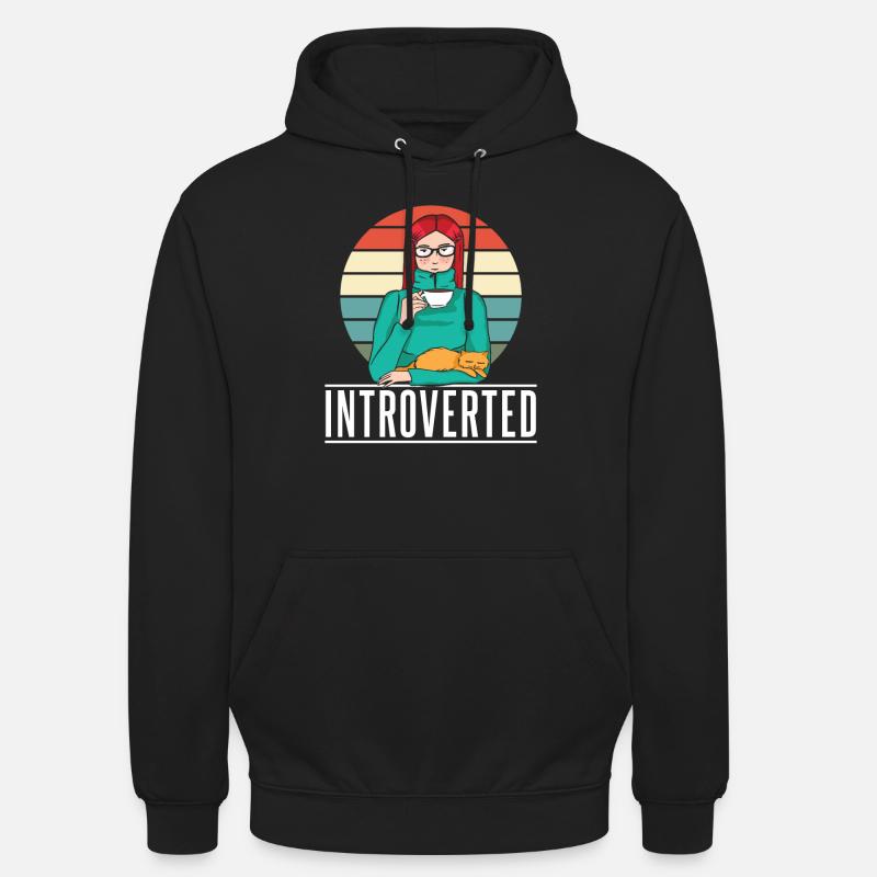 Sarcasme introverti Introverti Timide - Sweat-shirt à capuche unisexe - noir