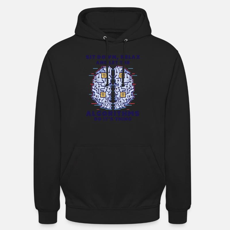 Computer Algorithm Programmer Artificial - Unisex Hoodie - black