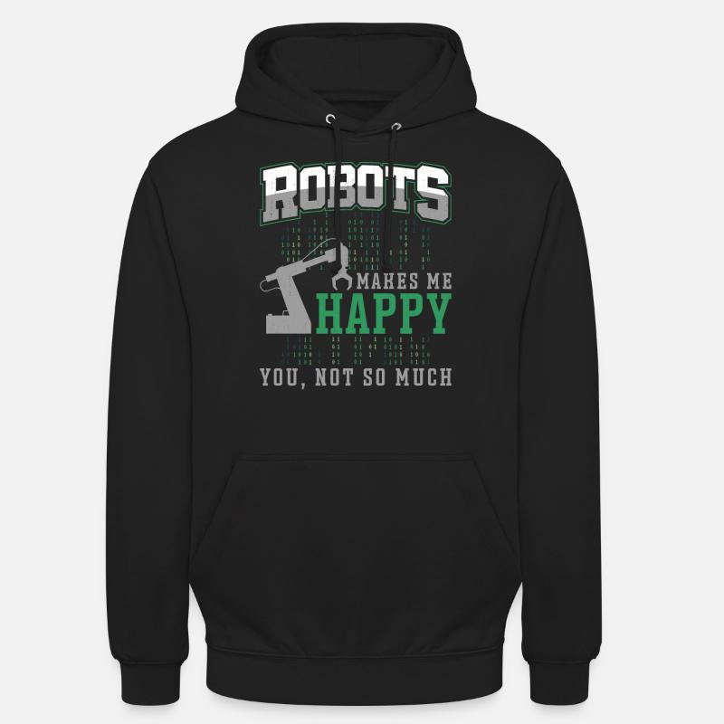 Robot Robotics Engineer Robots - Unisex Hoodie - black