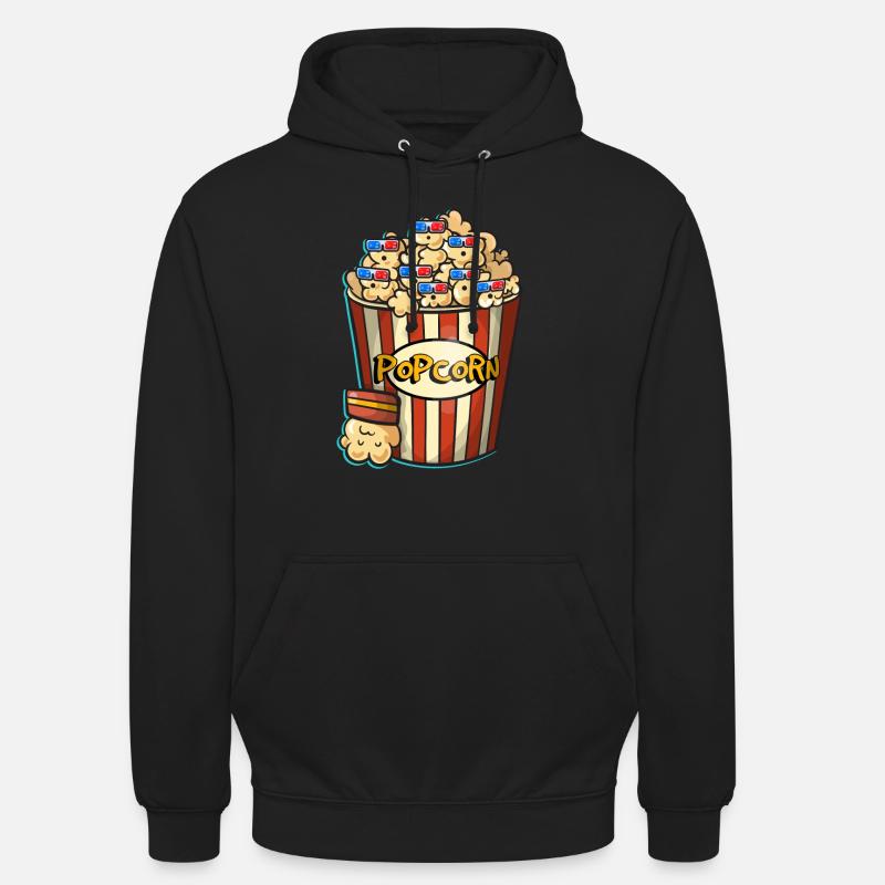 Pop-corn - Sweat-shirt à capuche unisexe - noir