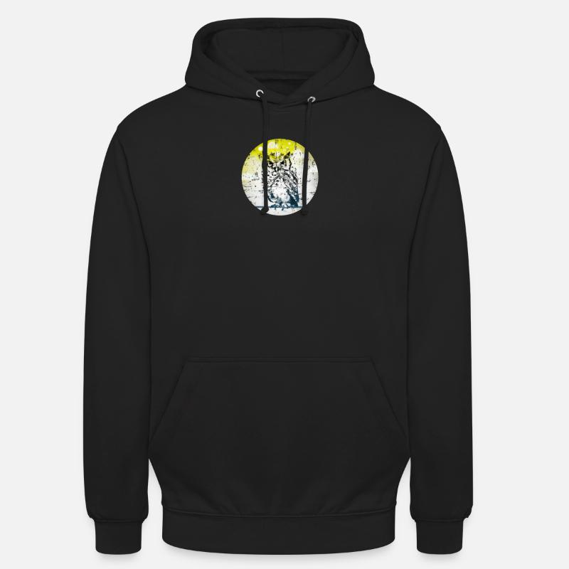 Eule Gemälde Malen Dirty Modern - Unisex Hoodie - Schwarz