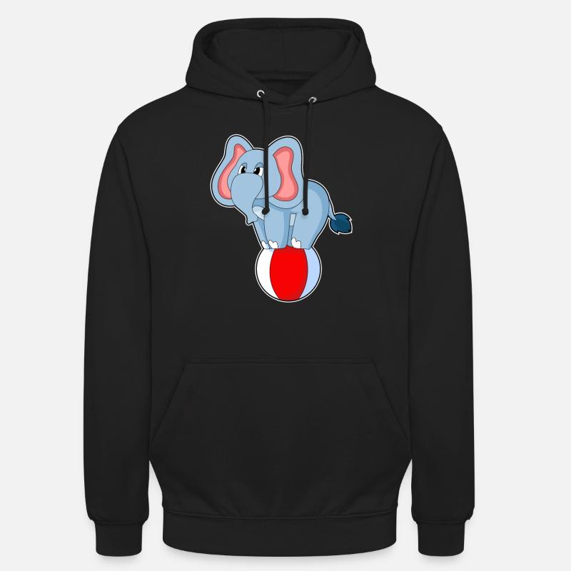 Cirque des éléphants - Sweat-shirt à capuche unisexe - noir