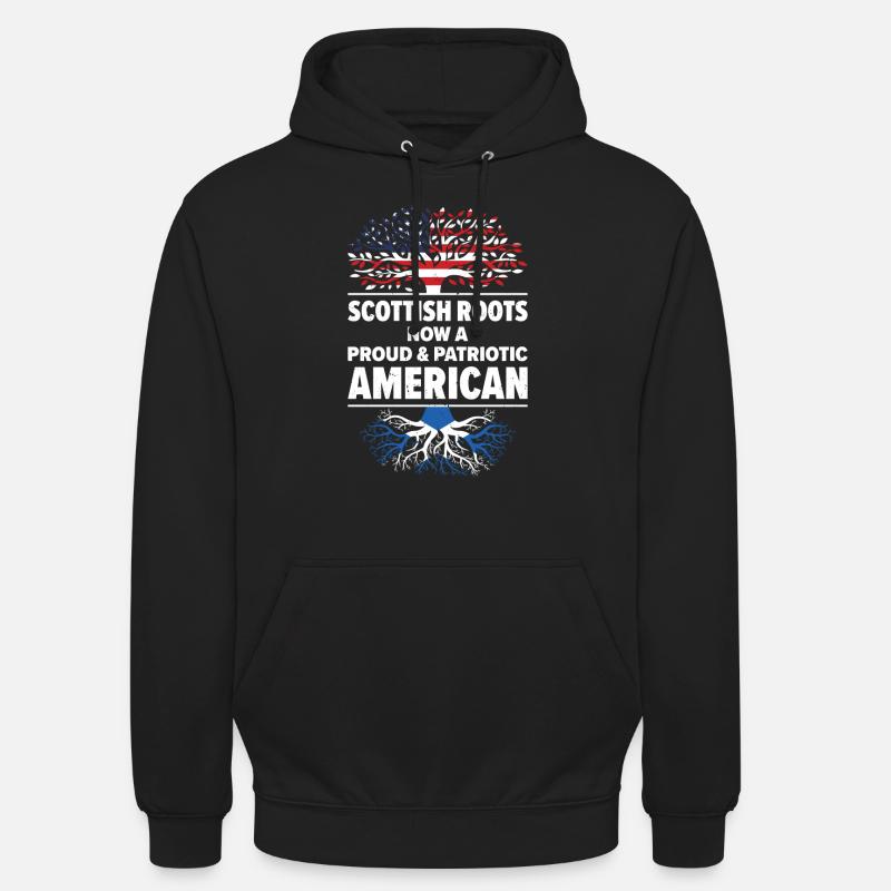 Né écossais Ecosse Etats-Unis - Sweat-shirt à capuche unisexe - noir