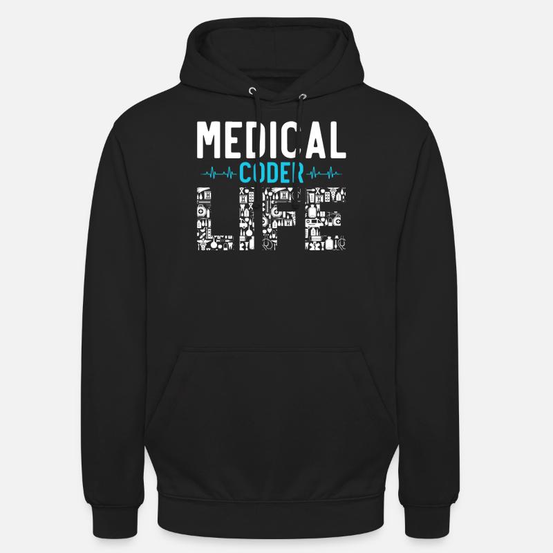 Codeur médical Programmeur médical - Sweat-shirt à capuche unisexe - noir