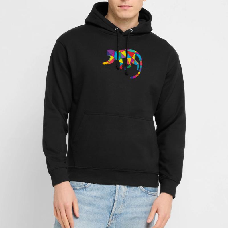 Low Poly Monkey Geometry Polygon Monkey Unisex Hoodie