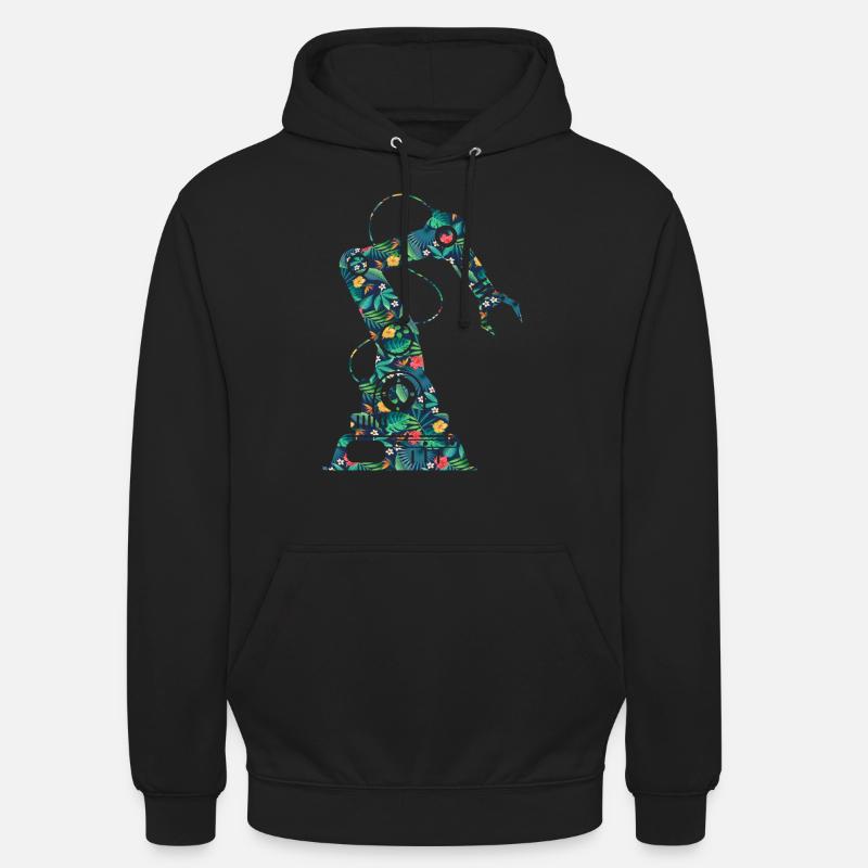 Robot Robotics Engineer Flower - Unisex Hoodie - black