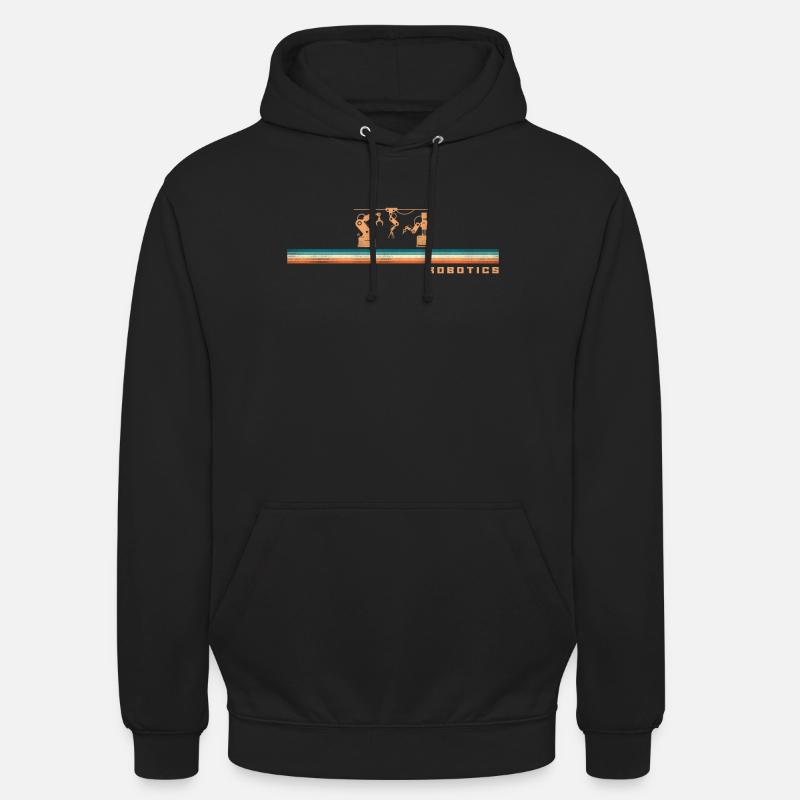 Robot Robotics Engineer Retro - Unisex Hoodie - black