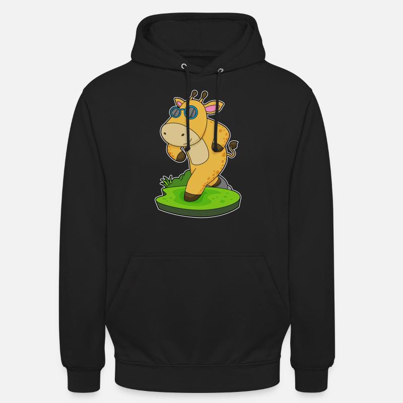 Lunettes de jogging girafe - Sweat-shirt à capuche unisexe - noir