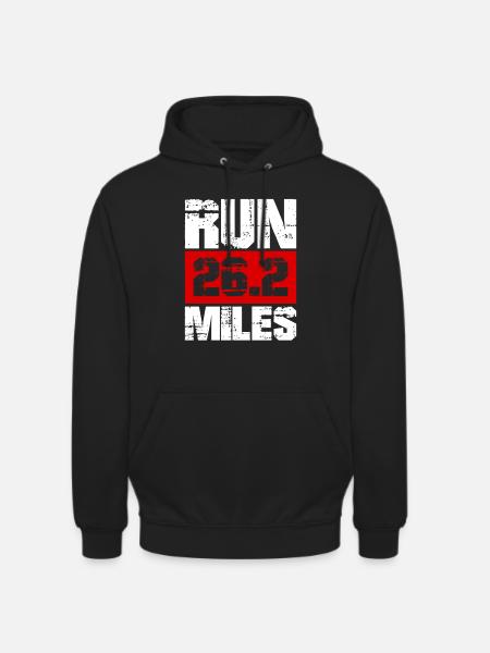 Run 26.2 mile marathon challenge - Unisex Hoodie - black