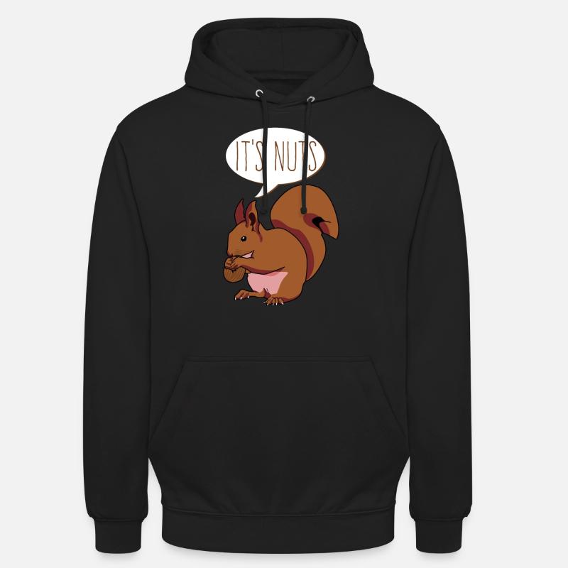 Eichhörnchen It's Nuts Squirrel - Unisex Hoodie - black