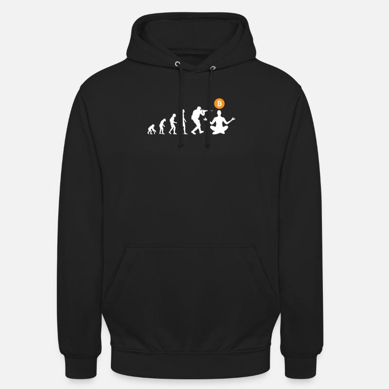 Évolution du bitcoin - Sweat-shirt à capuche unisexe - noir