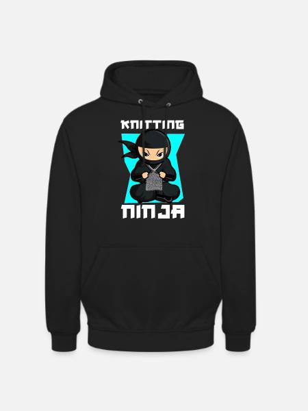 Knitting Knitter Ninja Knitting - Unisex Hoodie - black