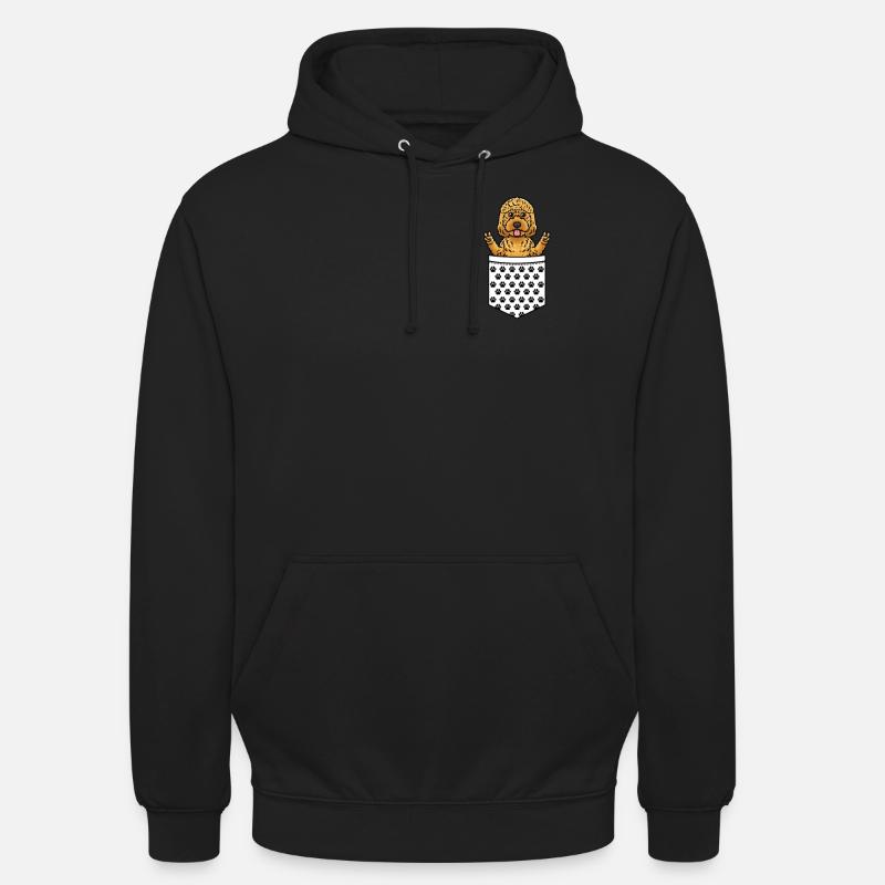 Cockapoo Dog In Bag - Unisex Hoodie - black