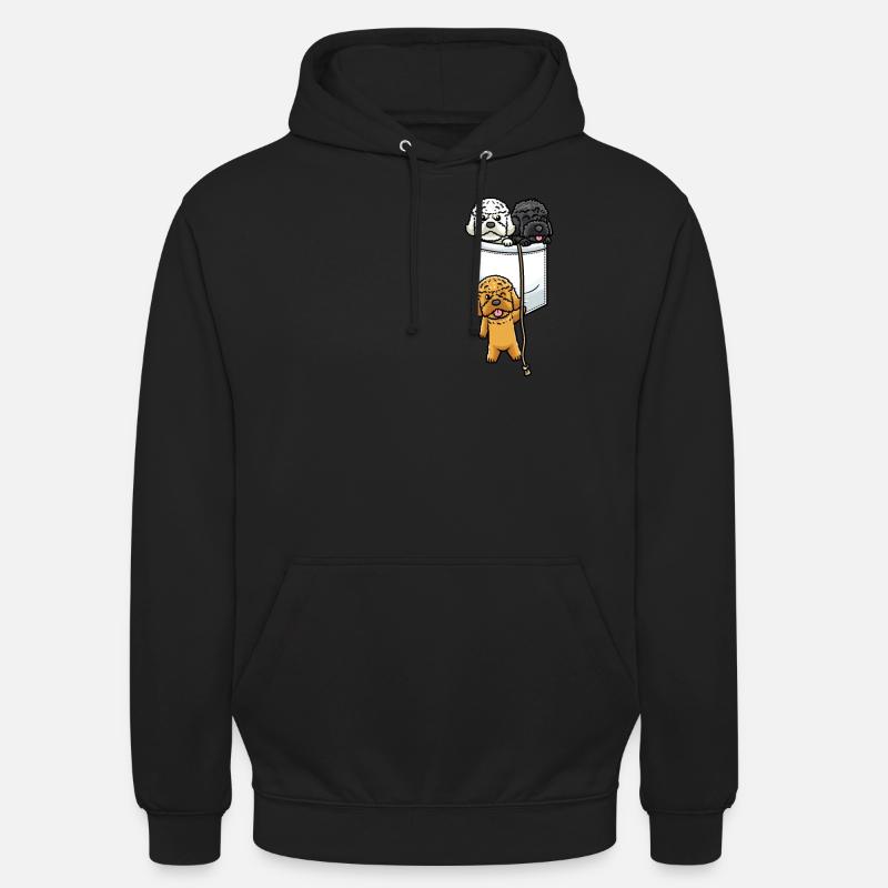 Cockapoo Dog In Bag - Unisex Hoodie - black