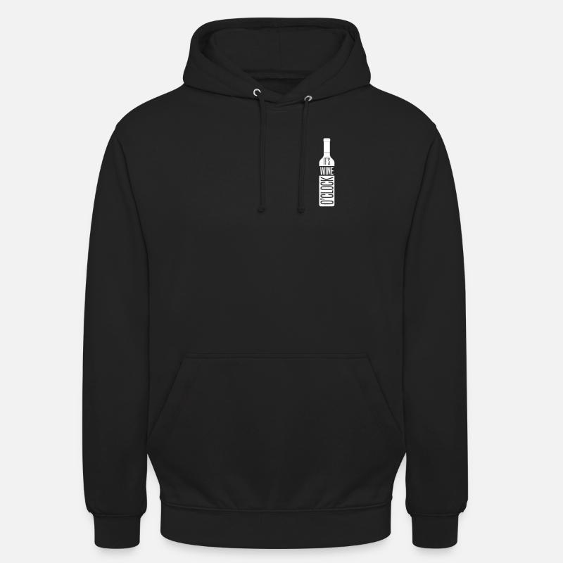It's Wine O'Clock - Lustiger - Unisex Hoodie - Schwarz