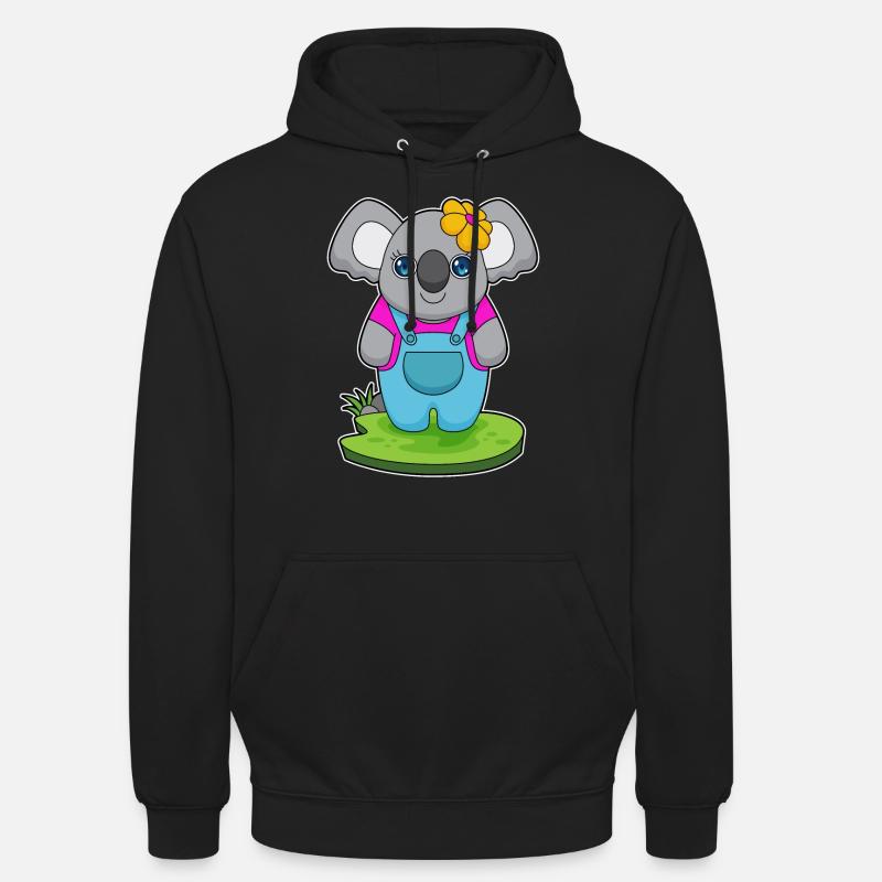 Fleur de Koala - Sweat-shirt à capuche unisexe - noir