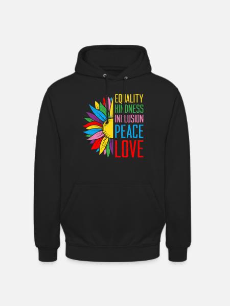 Inclusion Equality Kindness Acceptance - Unisex Hoodie - black