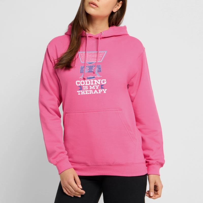 Programming is my therapy Code Coder Coding Unisex Hoodie