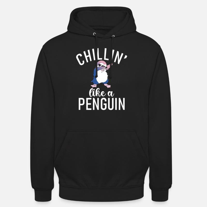 Penguin Lover Penguin Cadeaux - Sweat-shirt à capuche unisexe - noir