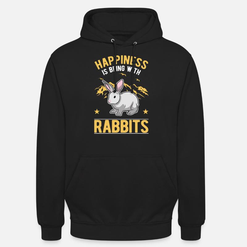 Rabbit Lucky Rabbit Rabbit - Unisex Hoodie - black