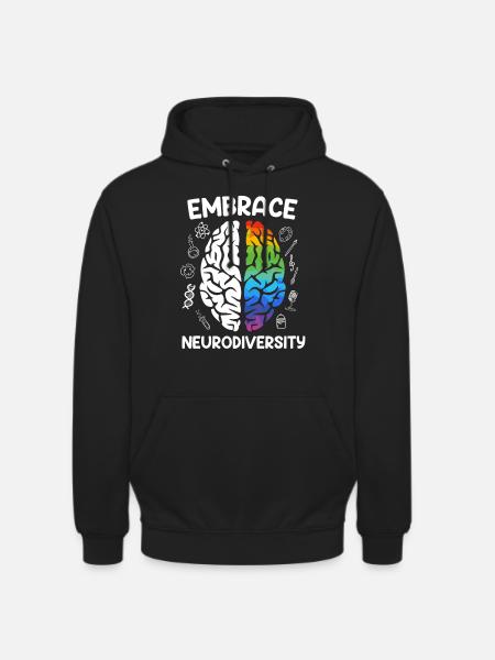 Autisme omarm neurodiversiteit autistisch - Uniseks hoodie - zwart