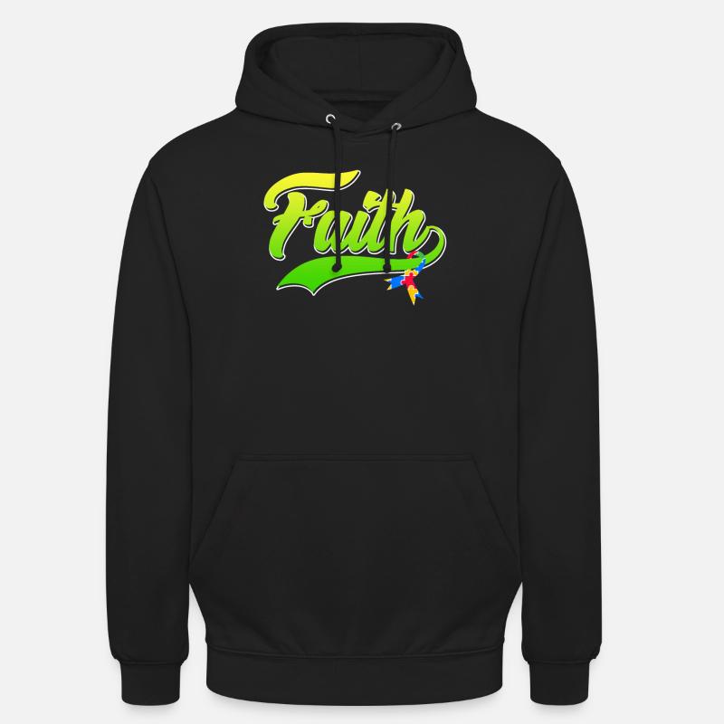 Autisme Foi Conscience Autistique - Sweat-shirt à capuche unisexe - noir