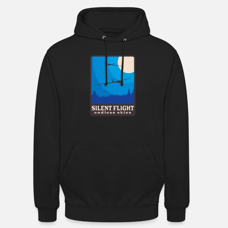 Planeur Planeur Rétro Planeur Pilote - Sweat-shirt à capuche unisexe - noir