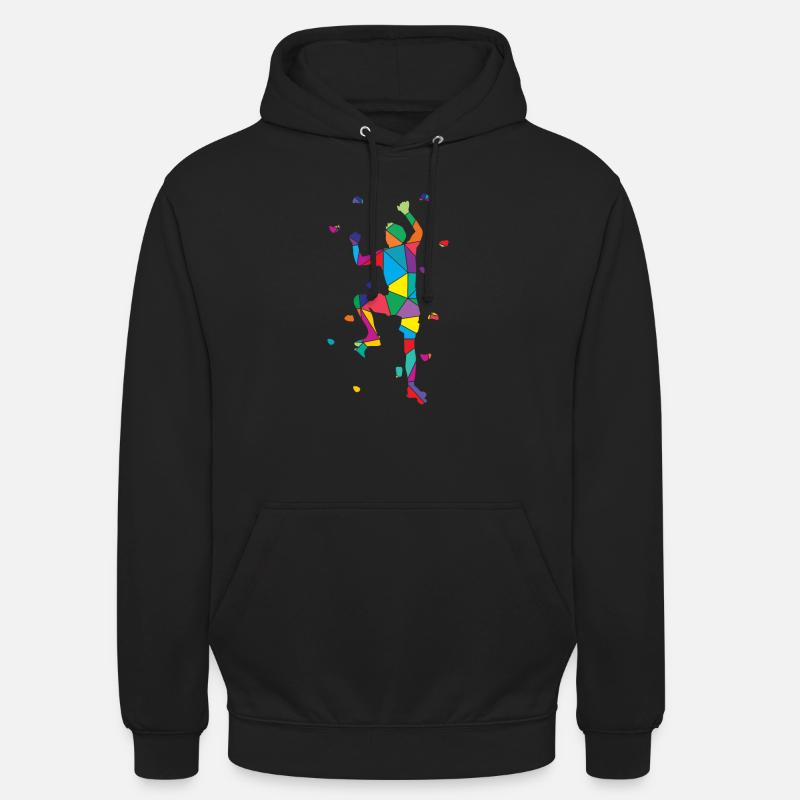 Kletterer Polygon Climbing - Unisex Hoodie - Schwarz