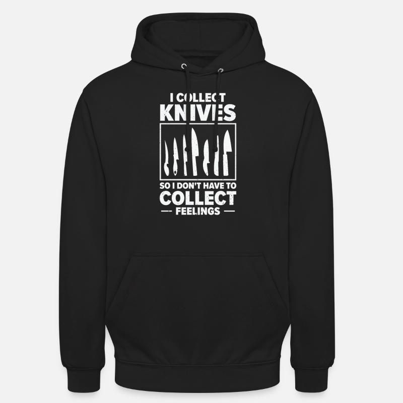 Couteaux collecteurs de couteaux - Sweat-shirt à capuche unisexe - noir