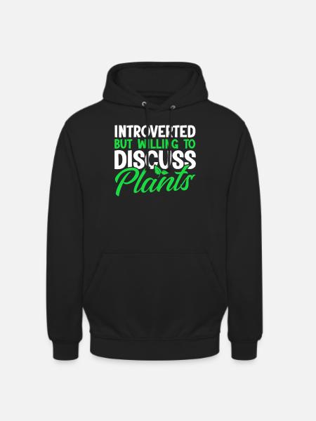 Introverted Gift Sarcastic Introverted - Unisex Hoodie - black
