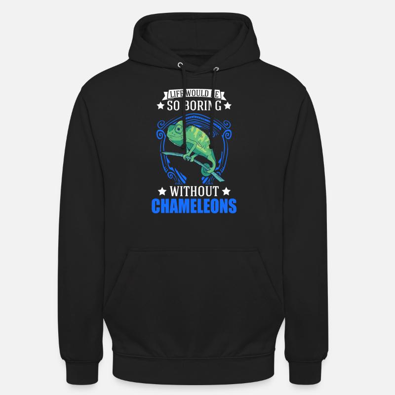 Caméléon Cadeau Caméléon - Sweat-shirt à capuche unisexe - noir