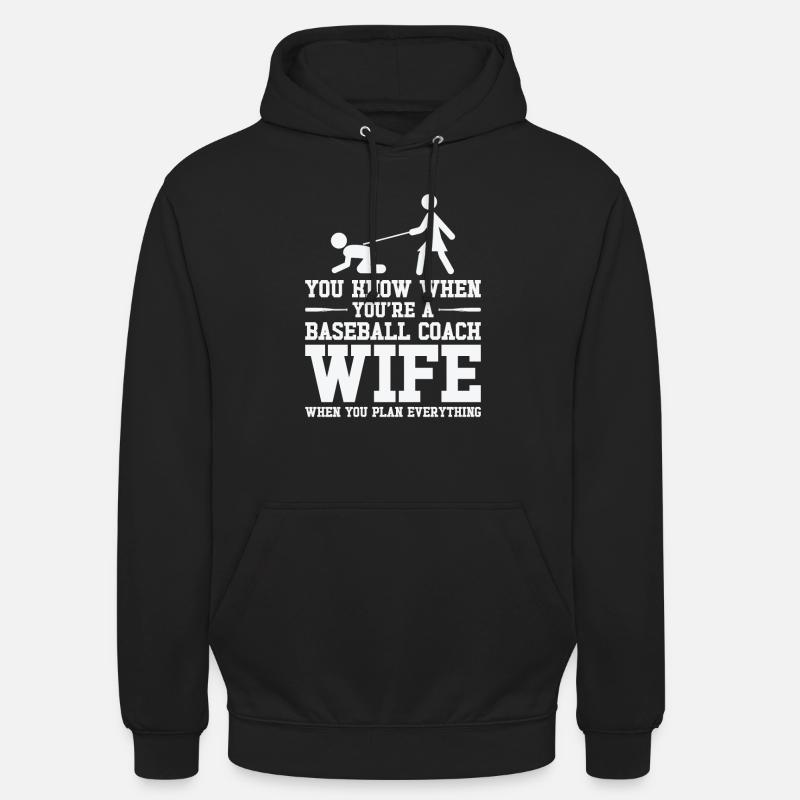 Baseball-Trainerin Ehefrau Berufstätige Mutter - Unisex Hoodie - Schwarz