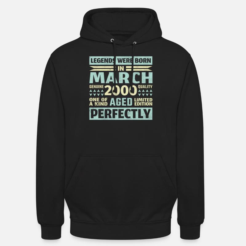 23ème anniversaire Mars millésime 2000 - Sweat-shirt à capuche unisexe - noir