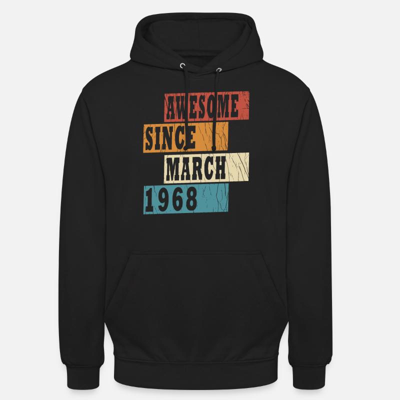 Mars 1968 | Parfaitement vieilli - Sweat-shirt à capuche unisexe - noir