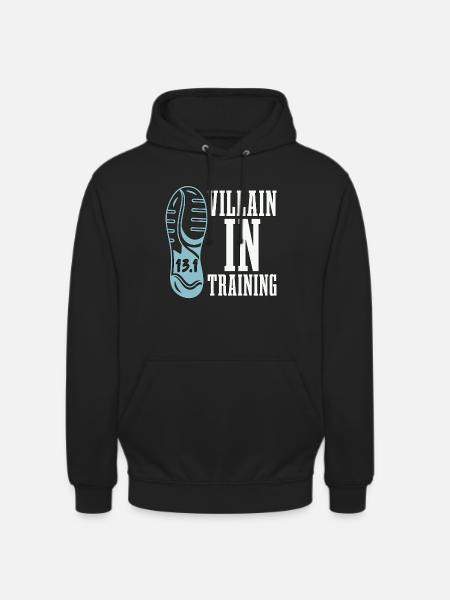 Half Marathon Villain In Training Marathon Runner - Unisex Hoodie - black