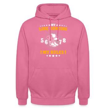 Danse en ligne - Sweat-shirt à capuche unisexe - rose - Devant - Alina (178cm) & Michal (187cm)