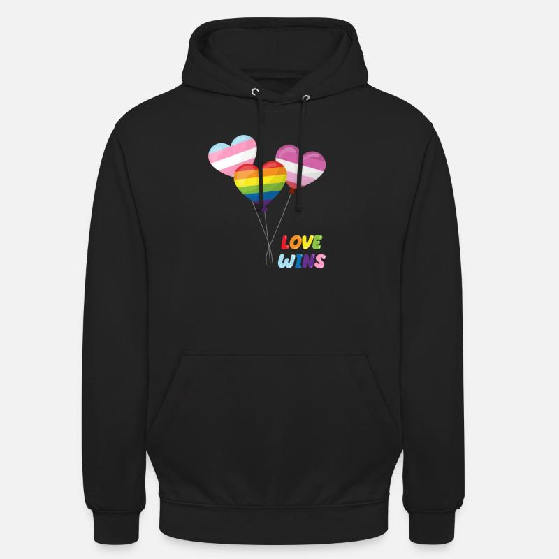 Fier LGBTQ. Déclaration - Sweat-shirt à capuche unisexe - noir