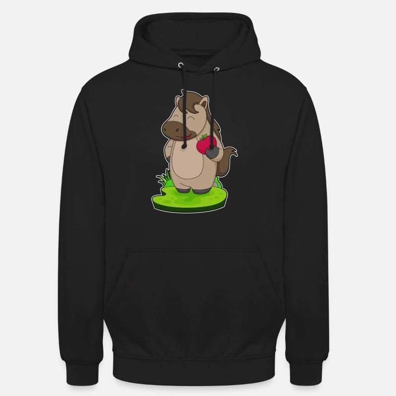Pomme de cheval - Sweat-shirt à capuche unisexe - noir